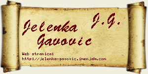 Jelenka Gavović vizit kartica